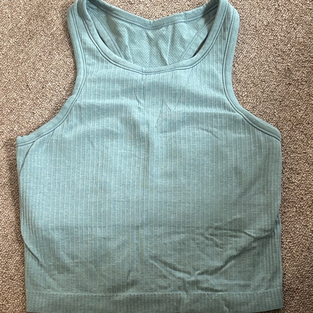 Women's Ribbed Tank Top - Teal